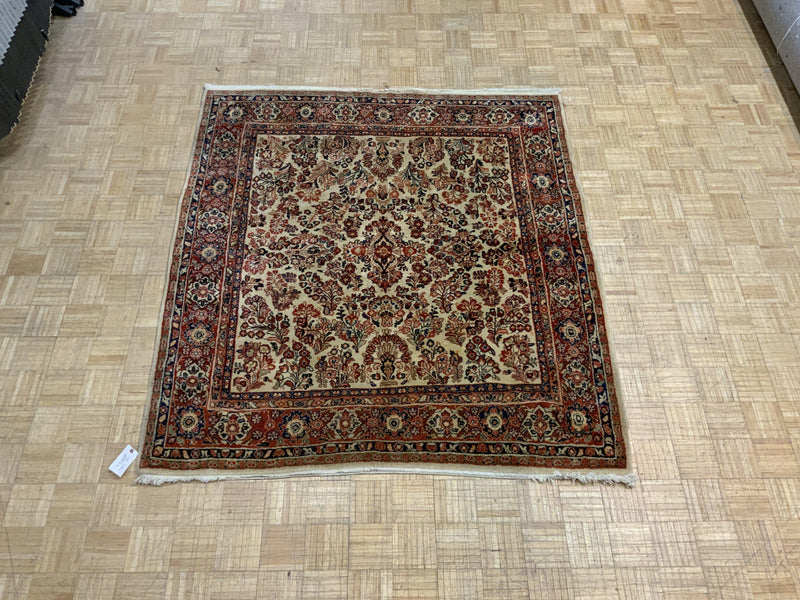 SEMI-ANTIQUE 6ft. x 7ft. TRADITIONAL SAROUK - David Tiftickjian & Sons
