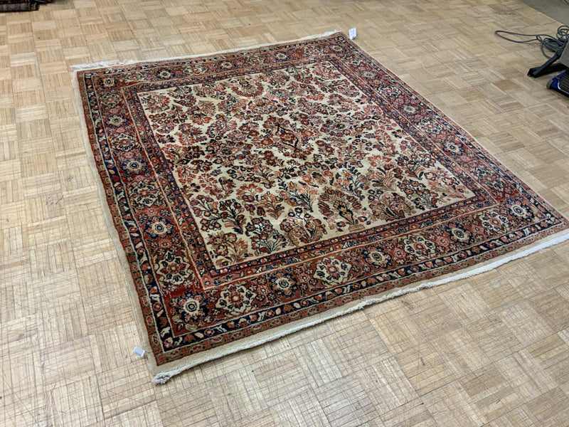 SEMI-ANTIQUE 6ft. x 7ft. TRADITIONAL SAROUK - David Tiftickjian & Sons