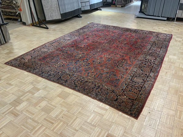 SEMI-ANTIQUE 9ft. x 12ft. TRADITIONAL SAROUK - David Tiftickjian & Sons