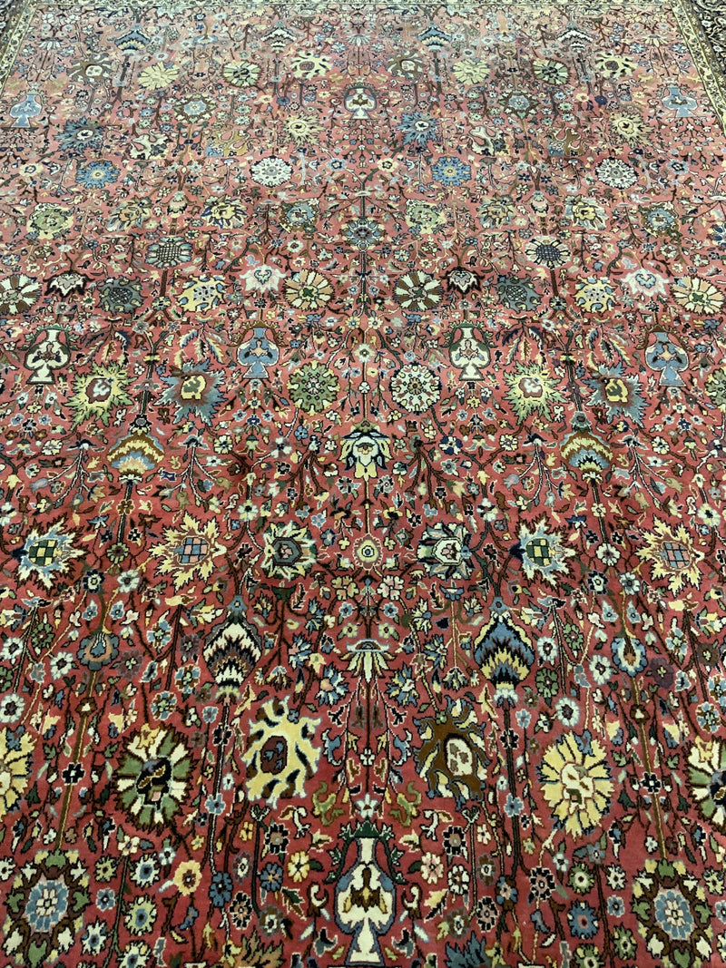 SEMI-ANTIQUE 9ft. x 13ft. TRADITIONAL TABRIZ - David Tiftickjian & Sons