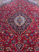 VINTAGE 10ft. x 13ft. TRADITIONAL KASHAN - David Tiftickjian & Sons