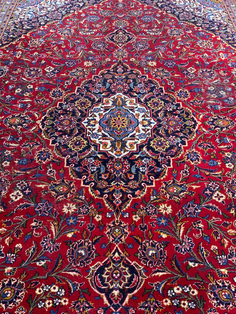 VINTAGE 10ft. x 13ft. TRADITIONAL KASHAN - David Tiftickjian & Sons