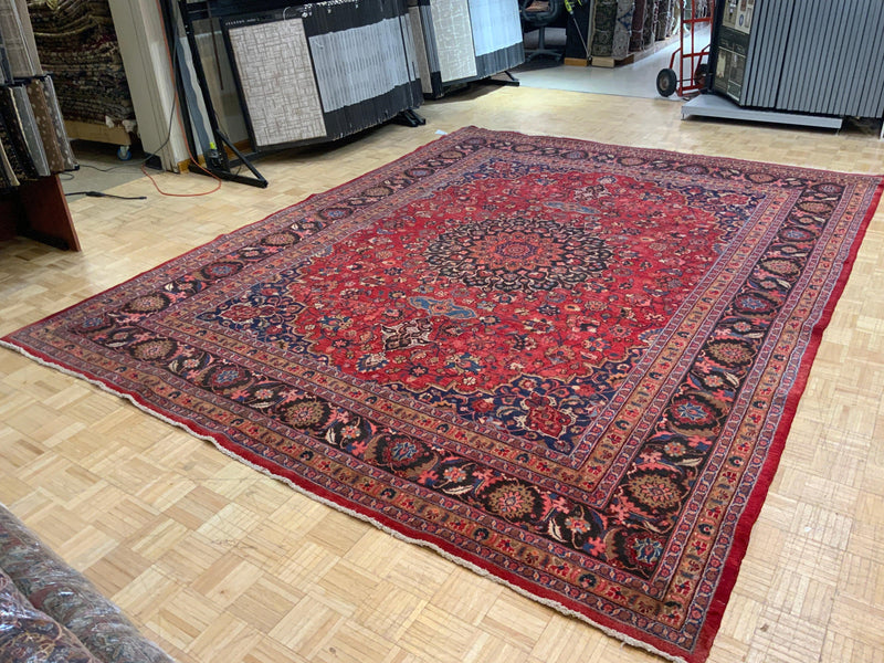 VINTAGE 10ft. x 14ft. TRADITIONAL MASHAD - David Tiftickjian & Sons