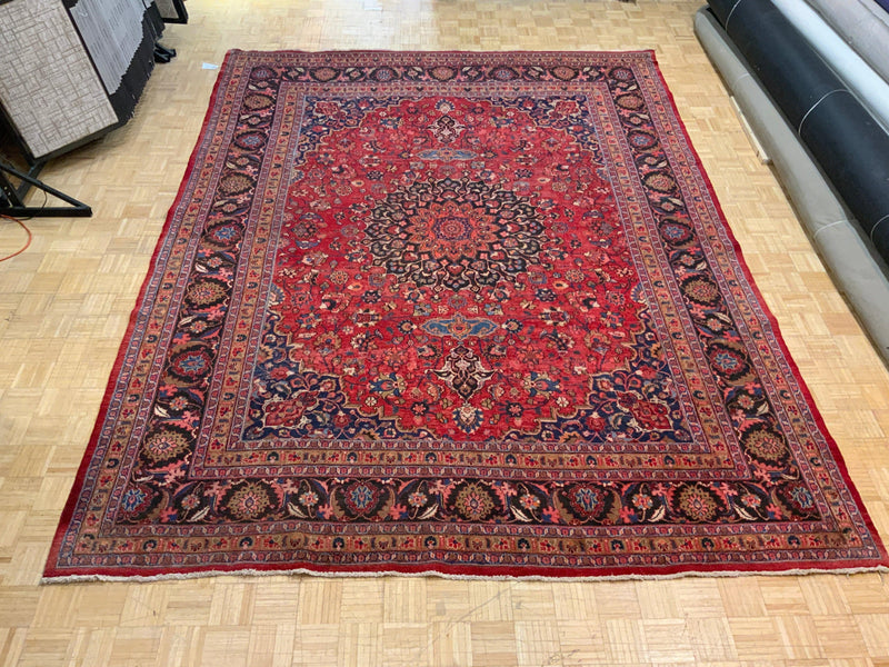 VINTAGE 10ft. x 14ft. TRADITIONAL MASHAD - David Tiftickjian & Sons