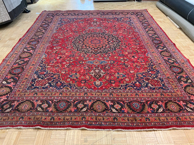 VINTAGE 10ft. x 14ft. TRADITIONAL MASHAD - David Tiftickjian & Sons