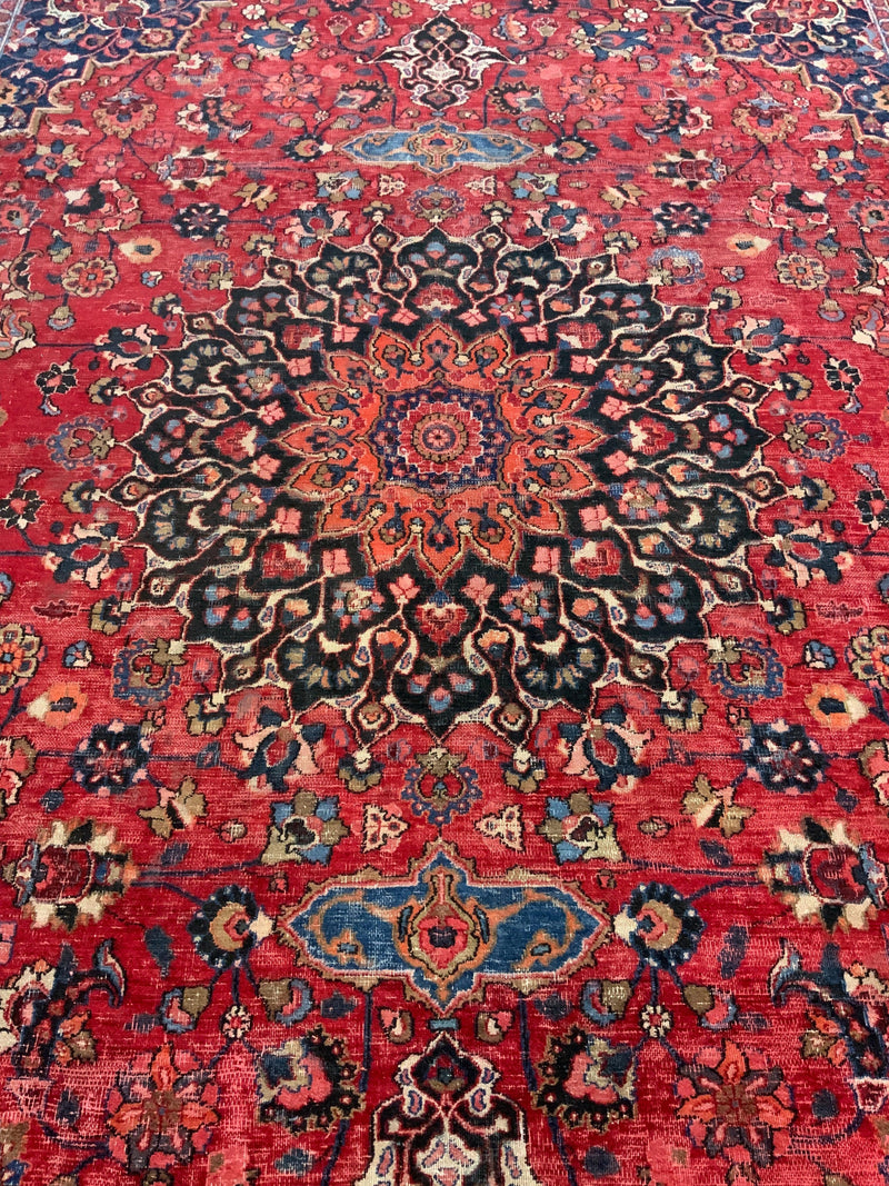 VINTAGE 10ft. x 14ft. TRADITIONAL MASHAD - David Tiftickjian & Sons