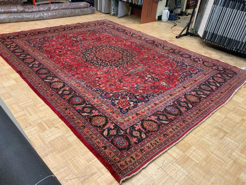 VINTAGE 10ft. x 14ft. TRADITIONAL MASHAD - David Tiftickjian & Sons