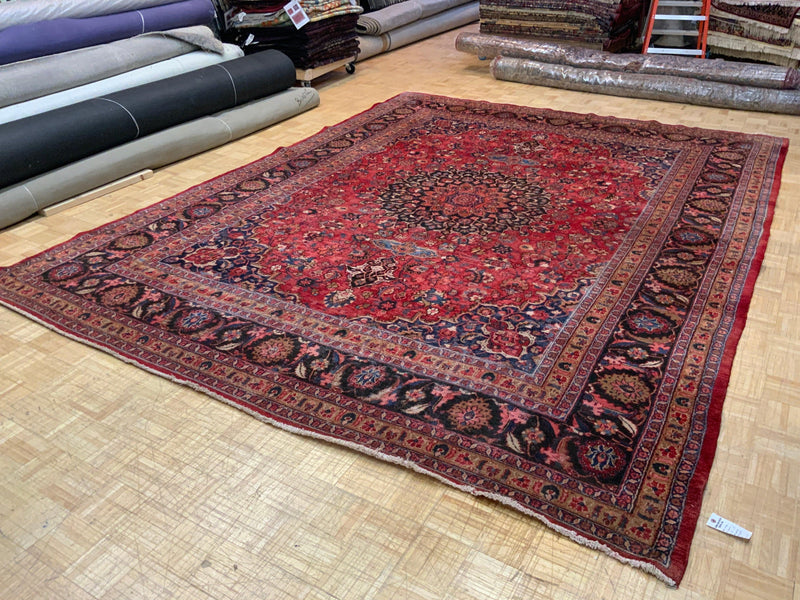 VINTAGE 10ft. x 14ft. TRADITIONAL MASHAD - David Tiftickjian & Sons