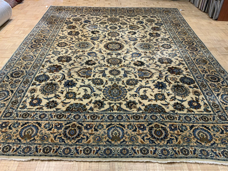 VINTAGE 11ft. x 14ft. TRADITIONAL KASHAN - David Tiftickjian & Sons