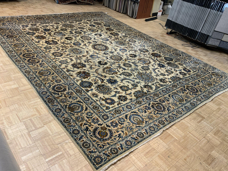 VINTAGE 11ft. x 14ft. TRADITIONAL KASHAN - David Tiftickjian & Sons