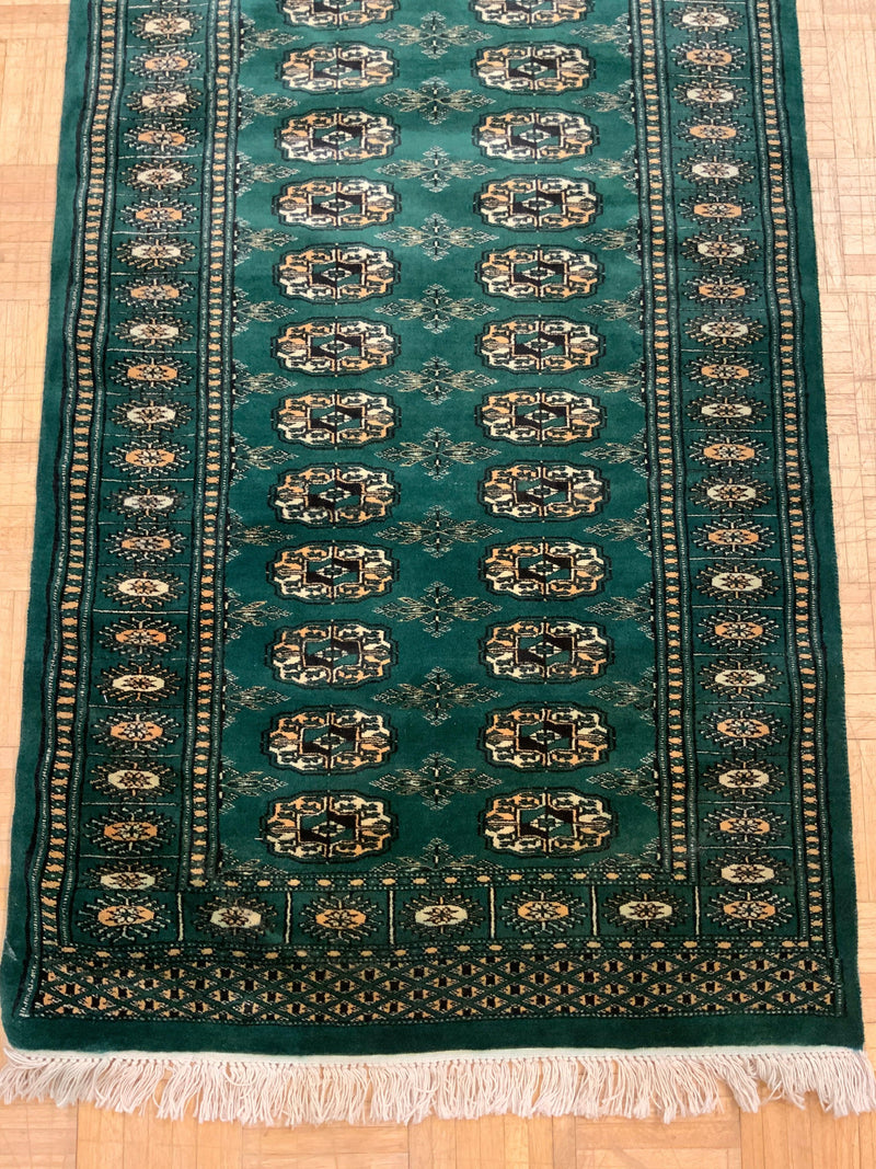VINTAGE 2ft. x 12ft. GEOMETRIC BOKARA - David Tiftickjian & Sons