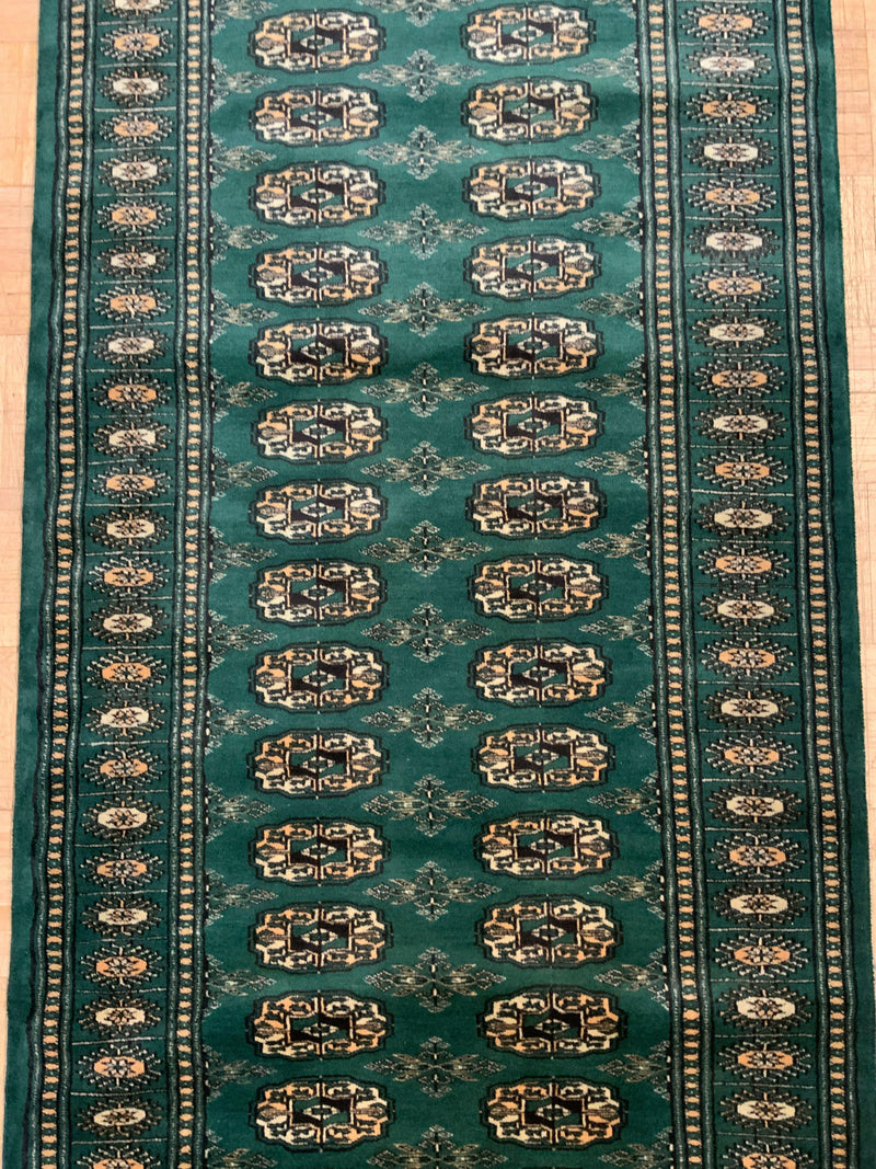 VINTAGE 2ft. x 12ft. GEOMETRIC BOKARA - David Tiftickjian & Sons