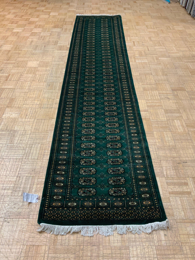 VINTAGE 2ft. x 12ft. GEOMETRIC BOKARA - David Tiftickjian & Sons