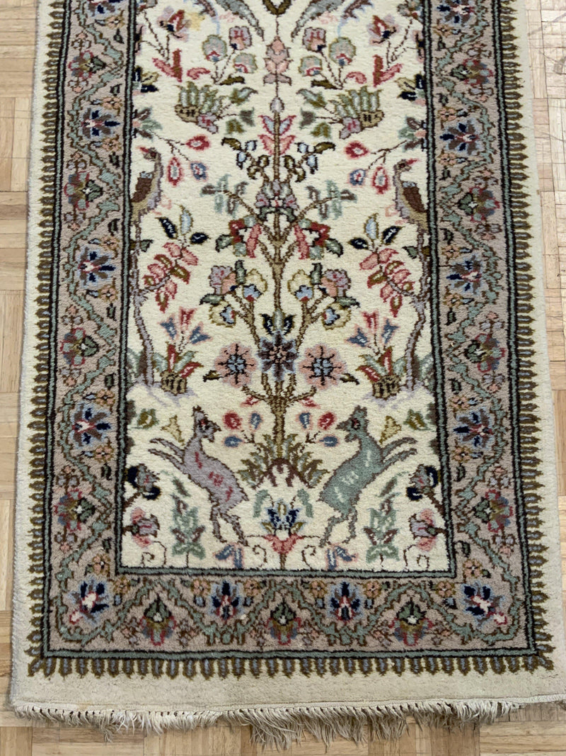 VINTAGE 2ft. x 18ft. PICTORAL TABRIZ - David Tiftickjian & Sons