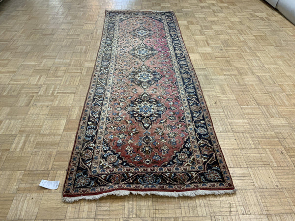 VINTAGE 3ft. x 10ft. TRADITIONAL KASHAN - David Tiftickjian & Sons