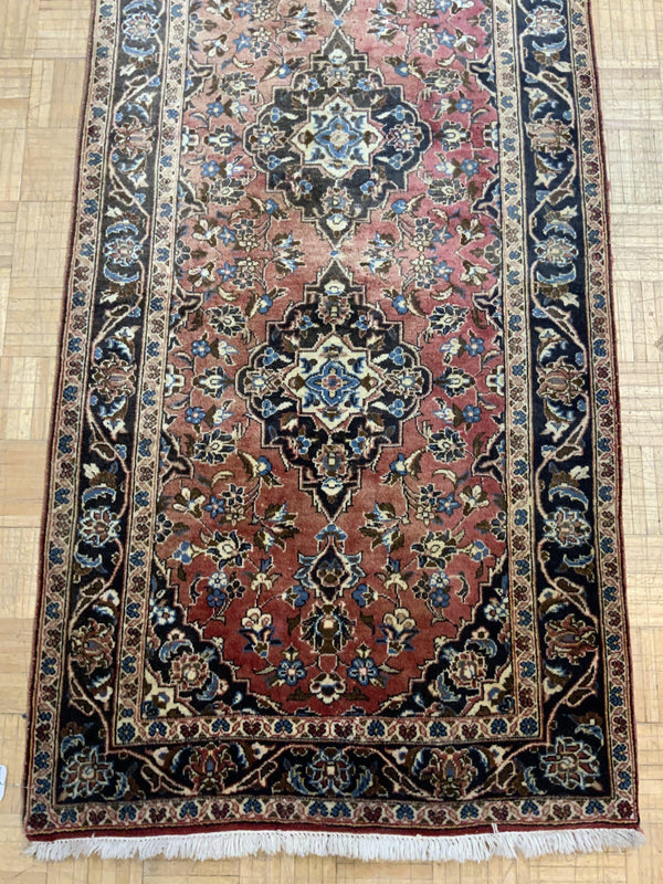 VINTAGE 3ft. x 10ft. TRADITIONAL KASHAN - David Tiftickjian & Sons