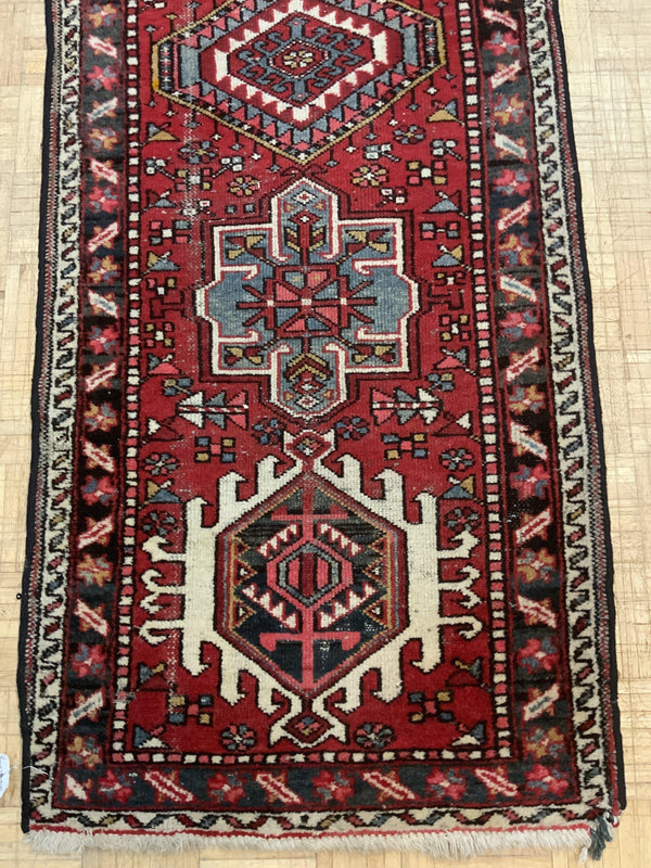 VINTAGE 3ft. x 10ft. TRANSITIONAL KARAJA - David Tiftickjian & Sons