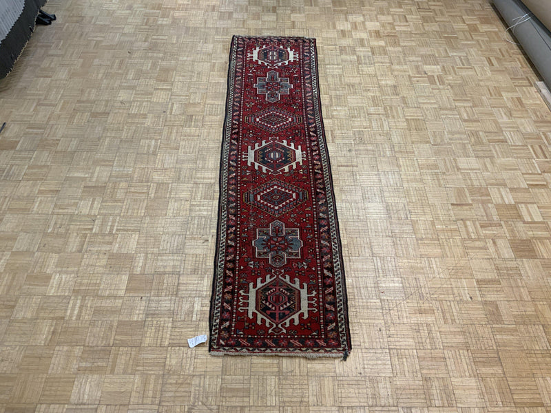VINTAGE 3ft. x 10ft. TRANSITIONAL KARAJA - David Tiftickjian & Sons
