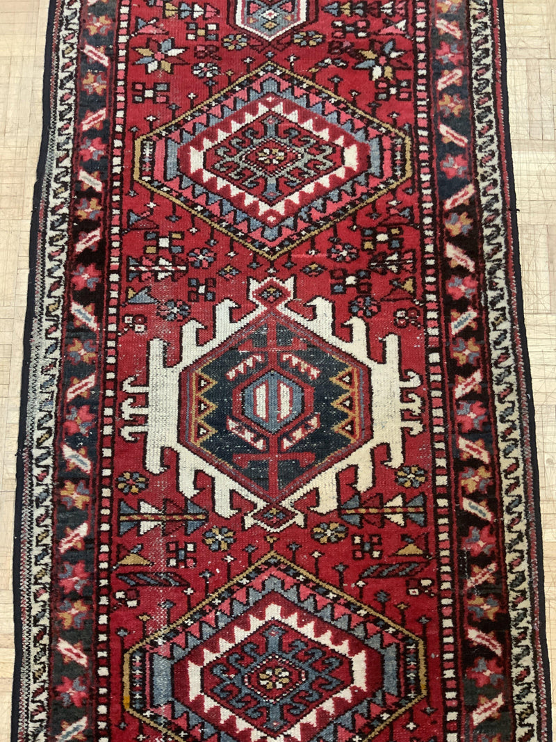 VINTAGE 3ft. x 10ft. TRANSITIONAL KARAJA - David Tiftickjian & Sons