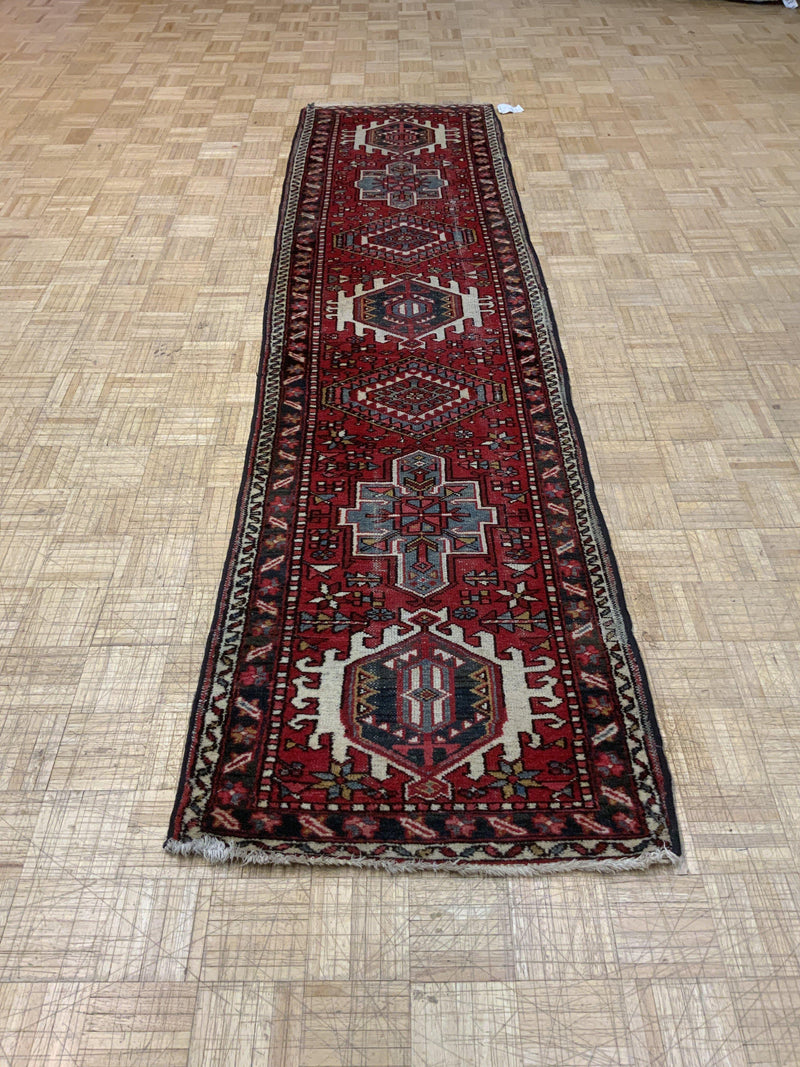 VINTAGE 3ft. x 10ft. TRANSITIONAL KARAJA - David Tiftickjian & Sons