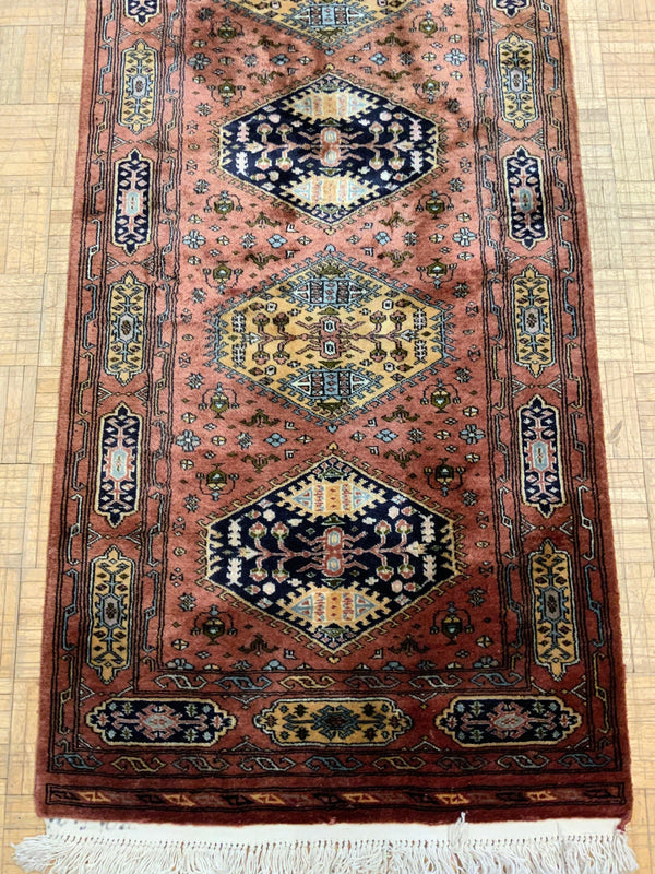 VINTAGE 3ft. x 11ft. TRANSITIONAL KAZAK - David Tiftickjian & Sons