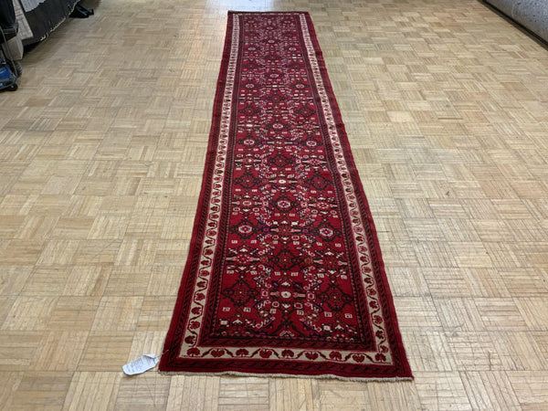 VINTAGE 3ft. x 13ft. TRADITIONAL HAMADAN - David Tiftickjian & Sons