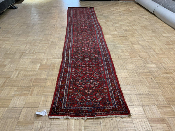 VINTAGE 3ft. x 13ft. TRADITIONAL HAMADAN - David Tiftickjian & Sons