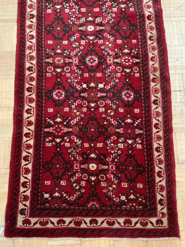 VINTAGE 3ft. x 13ft. TRADITIONAL HAMADAN - David Tiftickjian & Sons