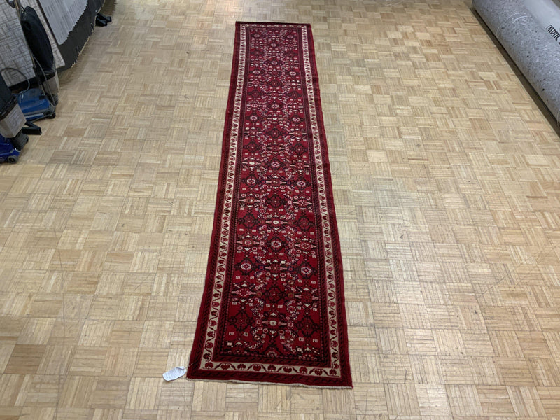 VINTAGE 3ft. x 13ft. TRADITIONAL HAMADAN - David Tiftickjian & Sons
