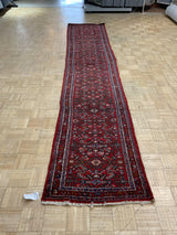 VINTAGE 3ft. x 13ft. TRADITIONAL HAMADAN - David Tiftickjian & Sons