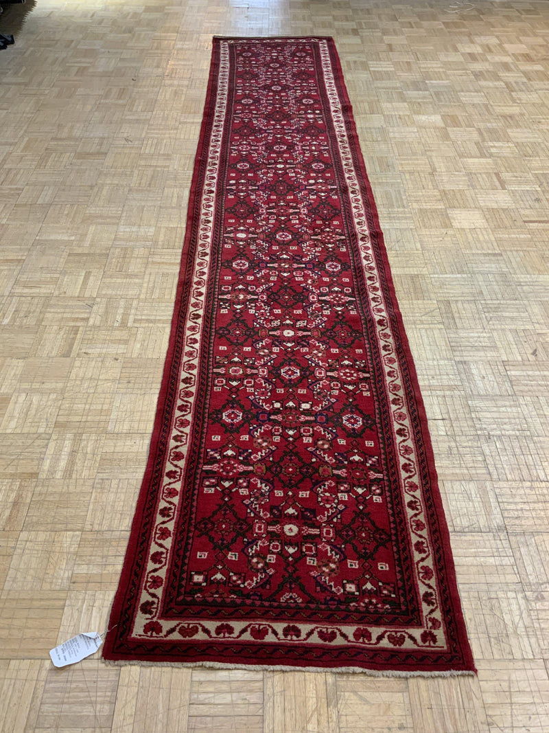 VINTAGE 3ft. x 13ft. TRADITIONAL HAMADAN - David Tiftickjian & Sons