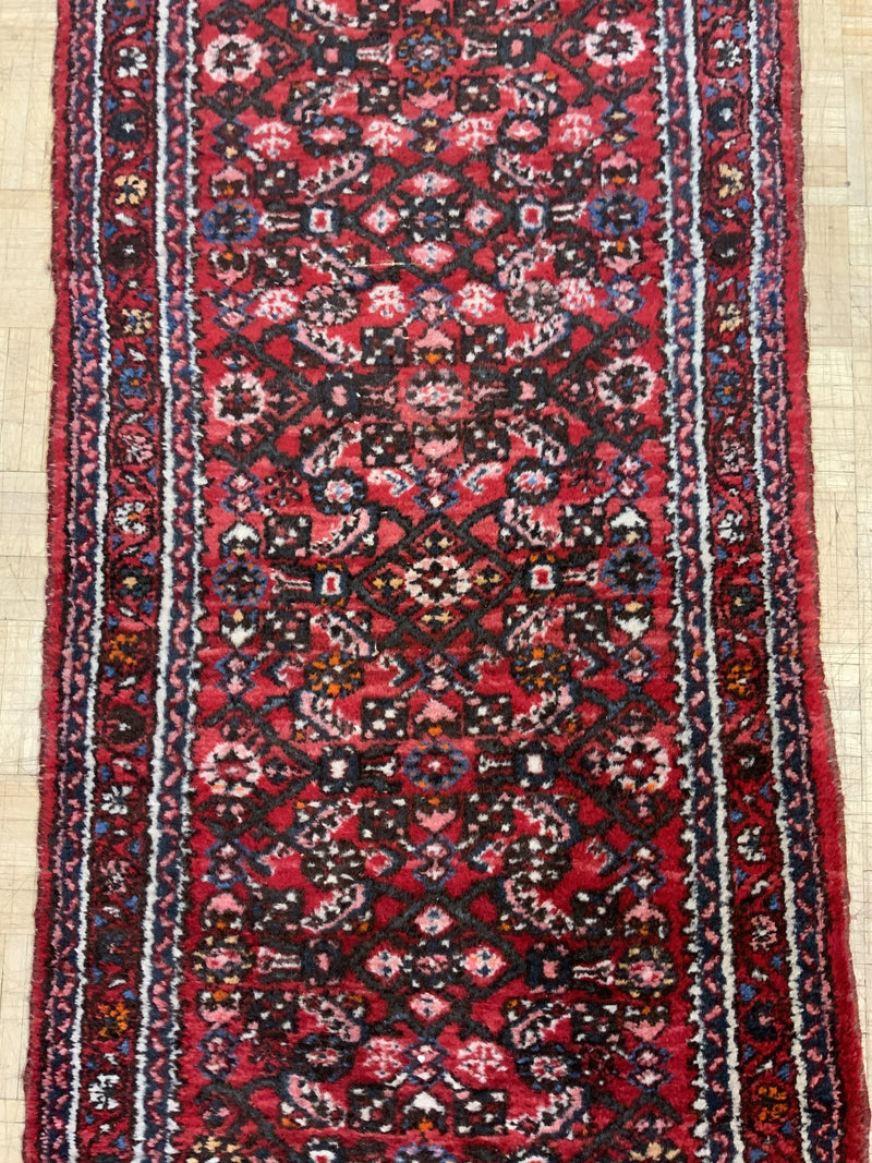 VINTAGE 3ft. x 13ft. TRADITIONAL HAMADAN - David Tiftickjian & Sons
