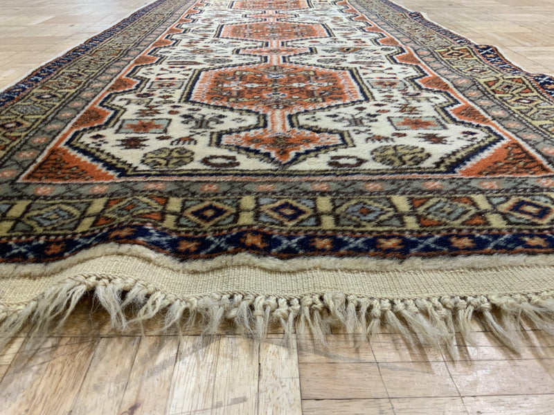 VINTAGE 3ft. x 14ft. TRANSITIONAL TABRIZ - David Tiftickjian & Sons