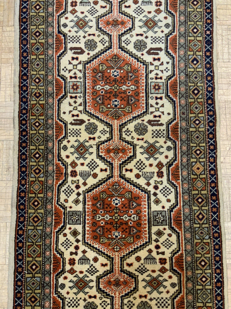 VINTAGE 3ft. x 14ft. TRANSITIONAL TABRIZ - David Tiftickjian & Sons