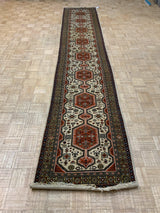 VINTAGE 3ft. x 14ft. TRANSITIONAL TABRIZ - David Tiftickjian & Sons