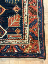 VINTAGE 3ft. x 15ft. GEOMETRIC KAZAK - David Tiftickjian & Sons