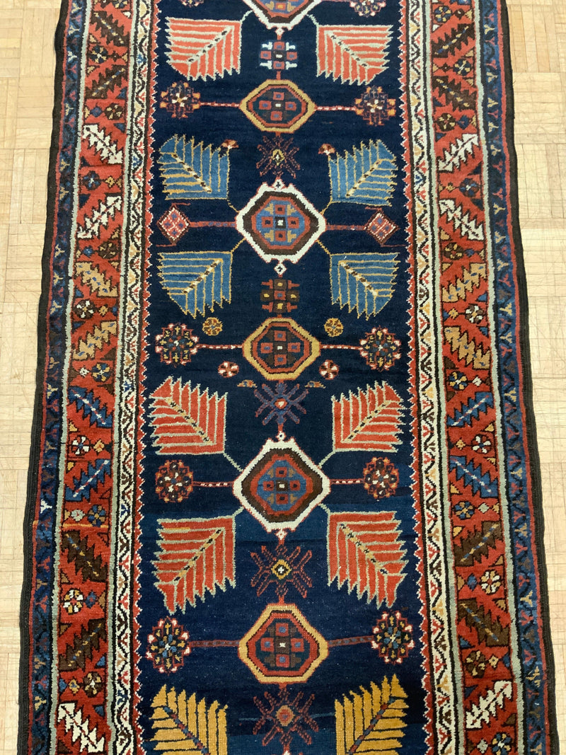 VINTAGE 3ft. x 15ft. GEOMETRIC KAZAK - David Tiftickjian & Sons