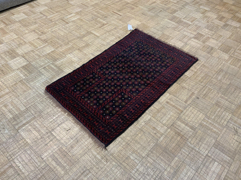 VINTAGE 3ft. x 4ft. GEOMETRIC BALOUCH - David Tiftickjian & Sons