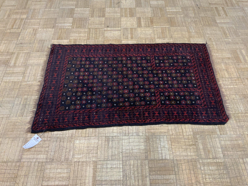 VINTAGE 3ft. x 4ft. GEOMETRIC BALOUCH - David Tiftickjian & Sons
