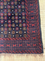 VINTAGE 3ft. x 4ft. GEOMETRIC BALOUCH - David Tiftickjian & Sons