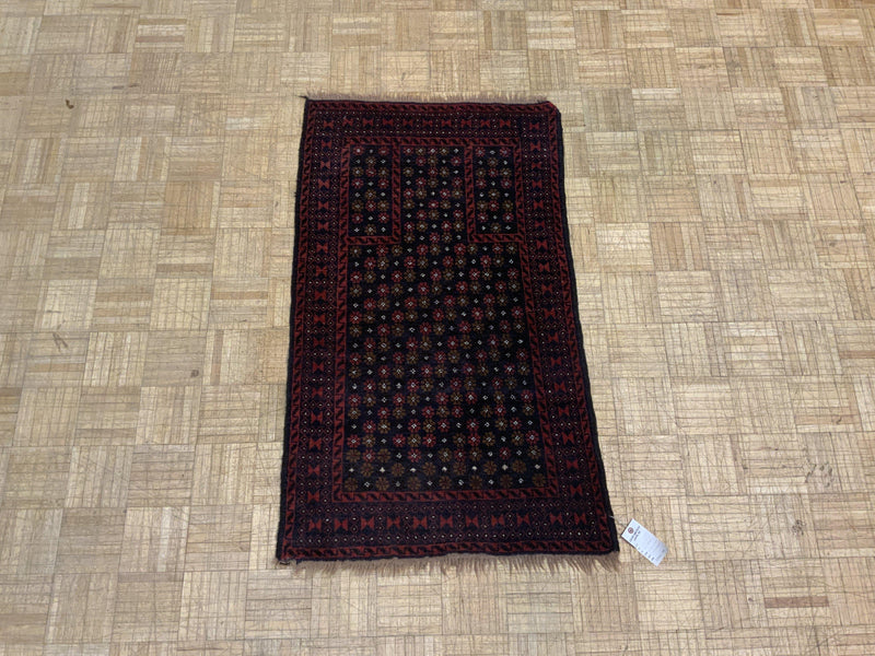 VINTAGE 3ft. x 4ft. GEOMETRIC BALOUCH - David Tiftickjian & Sons