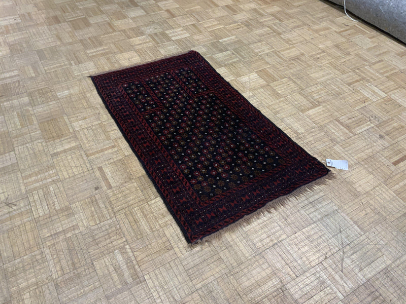VINTAGE 3ft. x 4ft. GEOMETRIC BALOUCH - David Tiftickjian & Sons