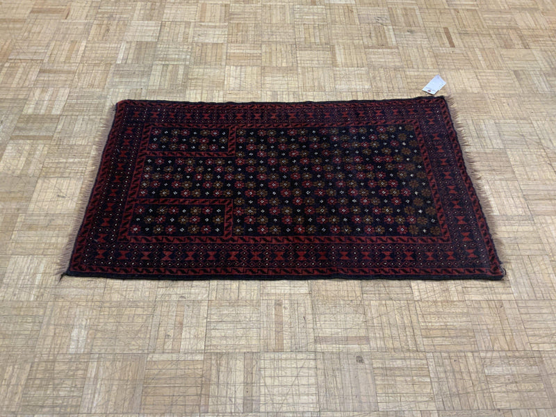 VINTAGE 3ft. x 4ft. GEOMETRIC BALOUCH - David Tiftickjian & Sons