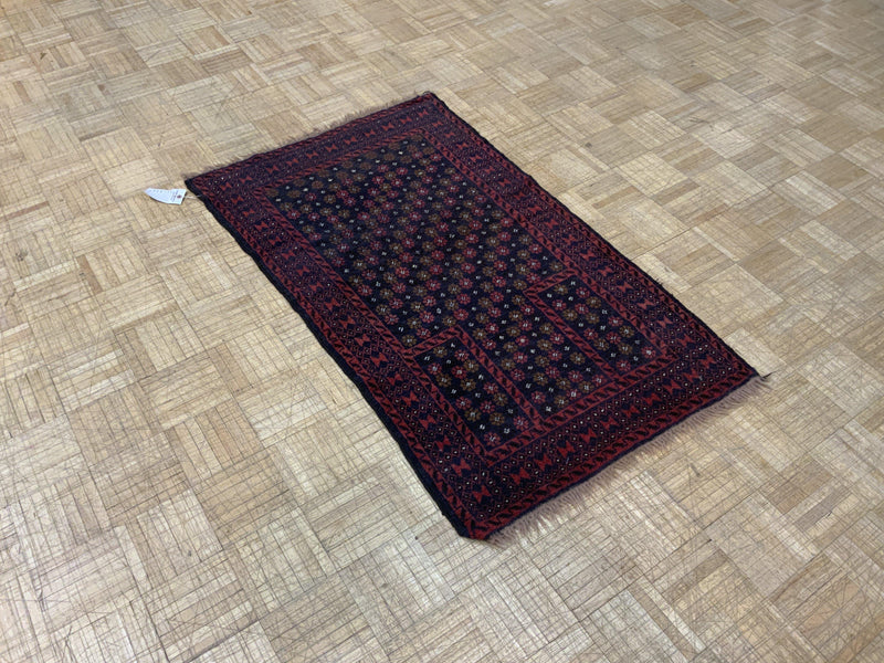 VINTAGE 3ft. x 4ft. GEOMETRIC BALOUCH - David Tiftickjian & Sons