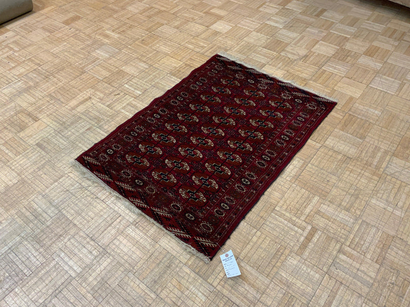 VINTAGE 3ft. x 4ft. GEOMETRIC BOKARA - David Tiftickjian & Sons