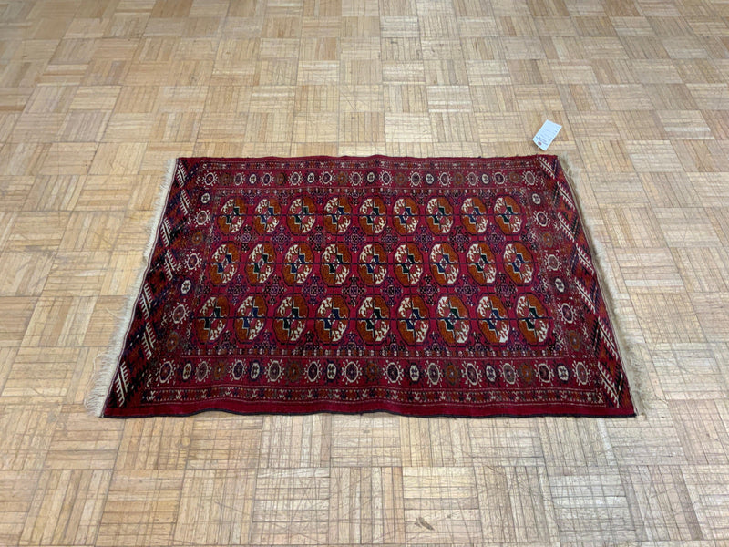 VINTAGE 3ft. x 4ft. GEOMETRIC BOKARA - David Tiftickjian & Sons