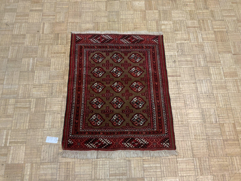 VINTAGE 3ft. x 4ft. GEOMETRIC BOKARA - David Tiftickjian & Sons