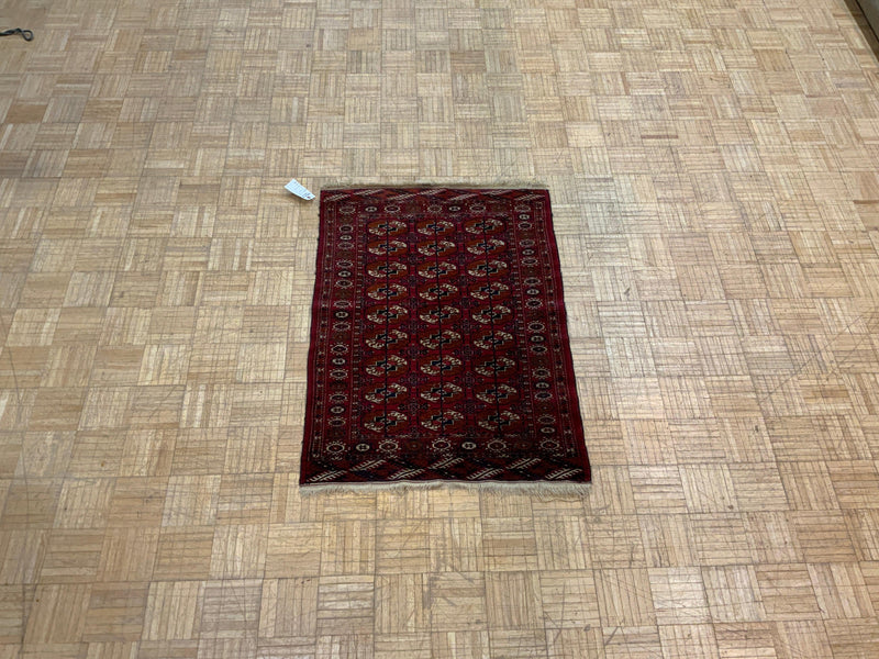 VINTAGE 3ft. x 4ft. GEOMETRIC BOKARA - David Tiftickjian & Sons