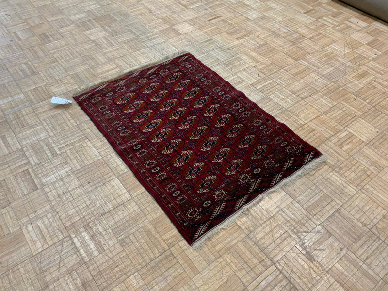 VINTAGE 3ft. x 4ft. GEOMETRIC BOKARA - David Tiftickjian & Sons