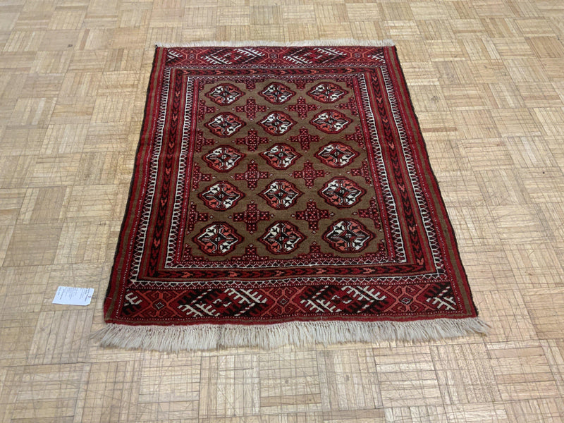VINTAGE 3ft. x 4ft. GEOMETRIC BOKARA - David Tiftickjian & Sons